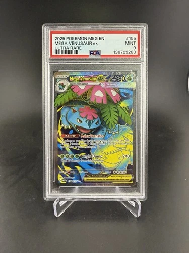 Pokemon 2025 Mega Evolution Ultra Rare #155 Mega Venusaur EX PSA 9