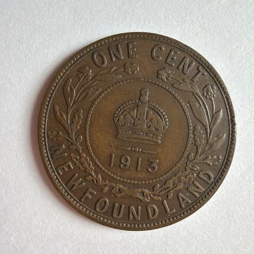 Photo of a 1913 Newfoundland Large Cent from an eBay listing that sold on Apr 26, 2026