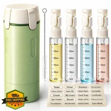 4-in-1 Travel Bottles Toiletries Dispenser Pump Green Leak-Proof