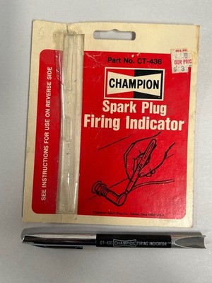 Vintage CHAMPION CT-436 Mechanics Auto Repair Spark Plug Firing Indicator (A3)