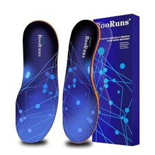 RooRuns 220 lbs Plantar Fasciitis Orthotic Insoles Arch Support for Flat Feet XS