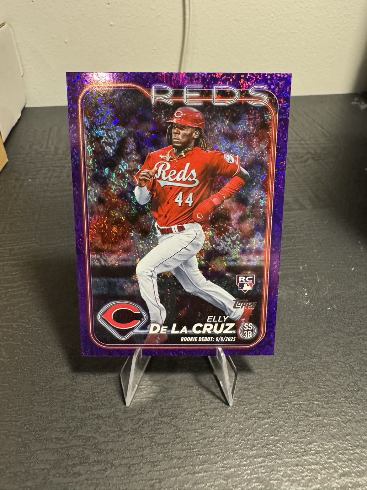 2024 Topps Update ELLY DE LA CRUZ #US350 Rookie Debut Purple Holo Foilboard /799