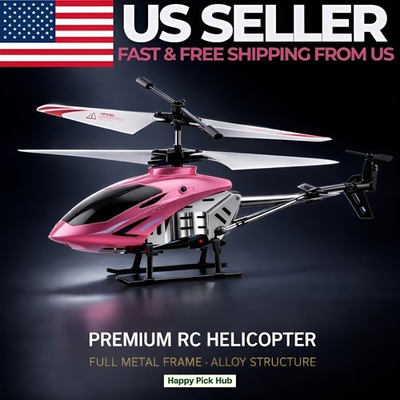 #ad RC Helicopter 3.5CH Metal Frame Gyro LED Rechargeable Toy Gift for Kids $22.79