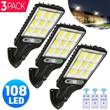 3PCS Outdoor Solar Wall Light LED Motion Sensor Bright Flood Street Lamp 3 Modes