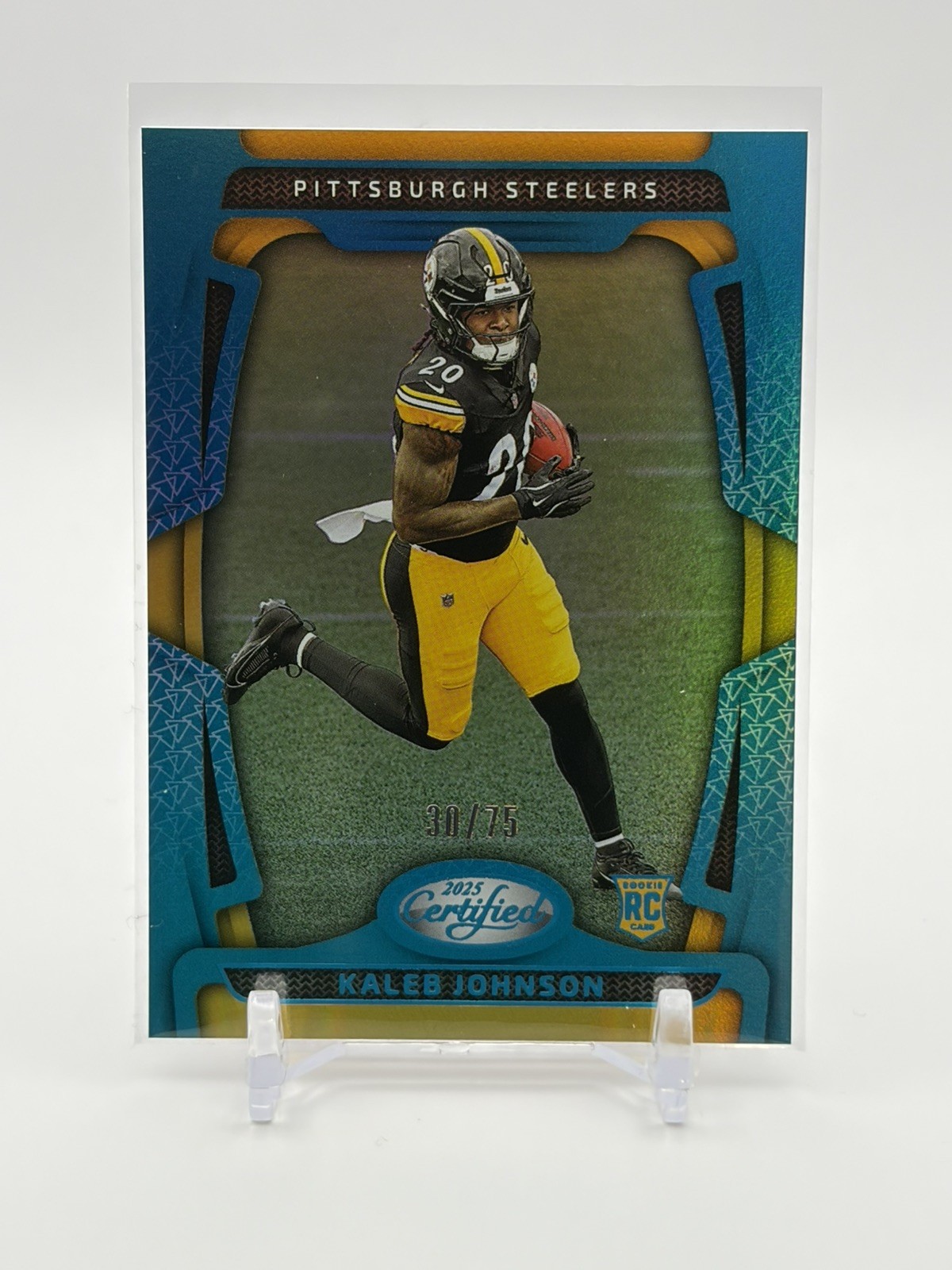 Kaleb Johnson 2025 Panini Certified Mirror Teal #142 / 75