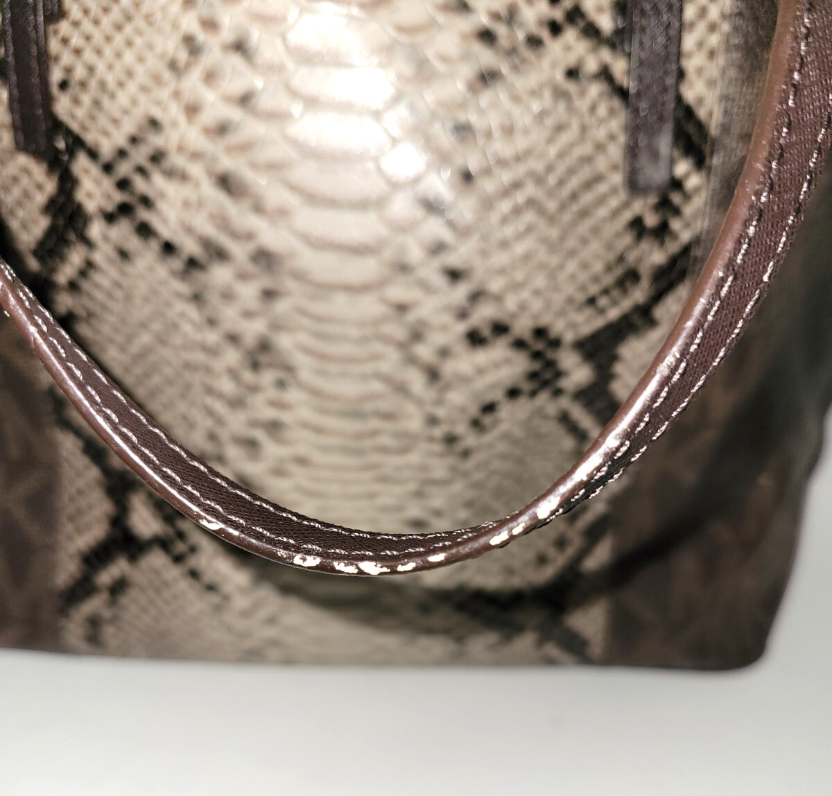 Michael Kors Tote/ Shoulder Bag Python Snake Desi… - image 3