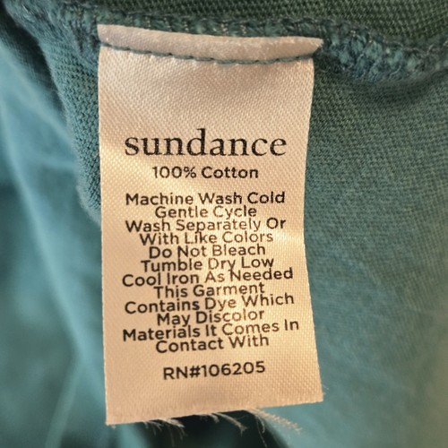 Sundance Tshirt Womens Small Teal Short Sleeve Casual Basic Crewneck Cotton - Bild 9 von 9