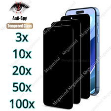Privacy Screen Protector Tempered Glass Lot For iPhone 16 15 14 13 12 11 XR 8 7