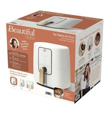 Beautiful 3 Qt Air Fryer, TurboCrisp, Ceramic Nonstick, White Icing