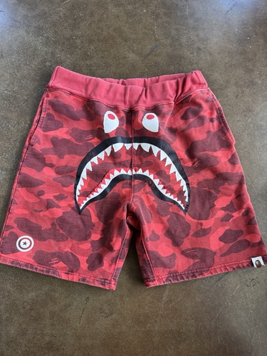 Bape Red Nowhere Shorts Vintage a Bathing Ape M/L Industry Baby Milo Nigo - Picture 7 of 10