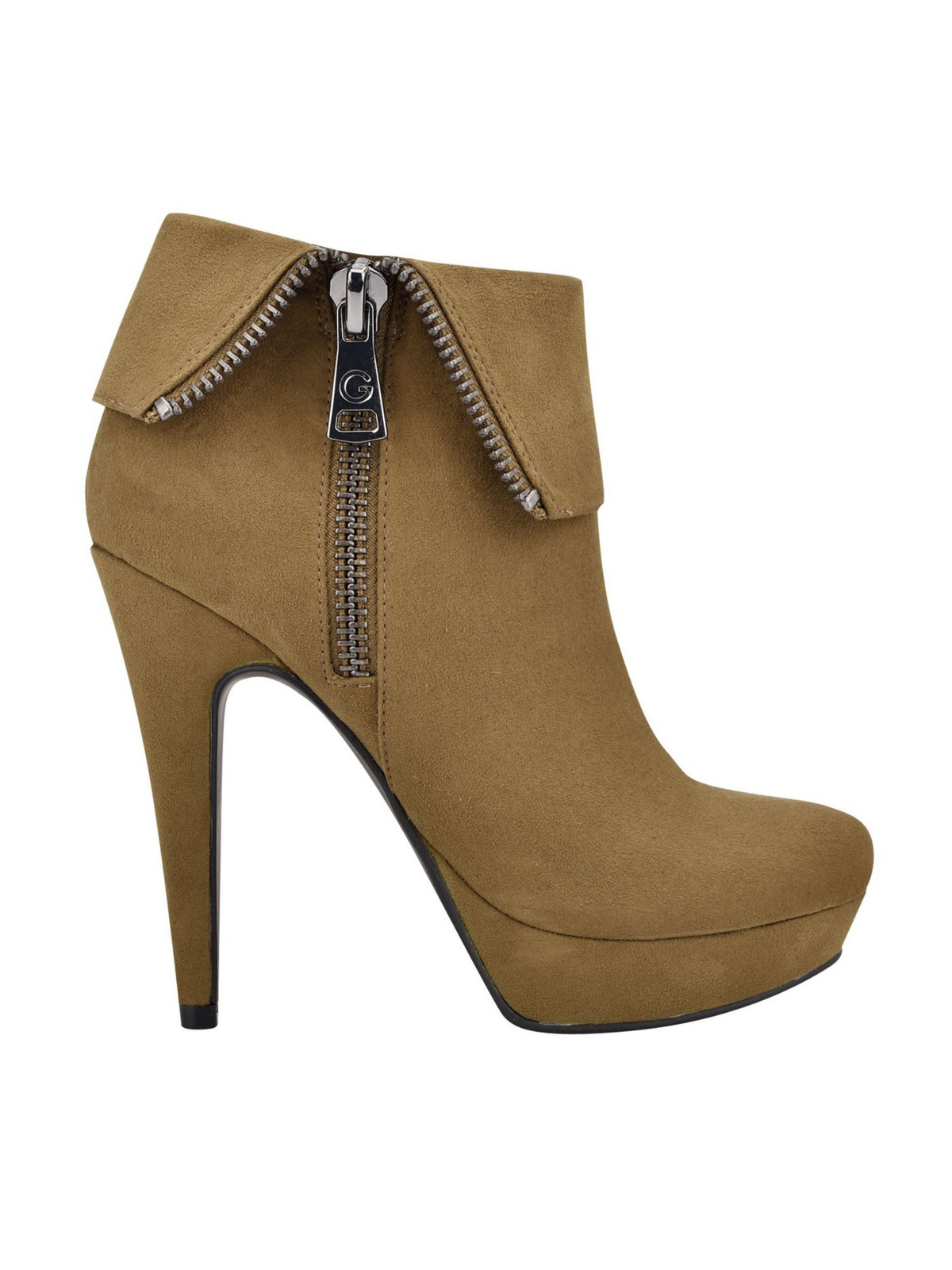 Женские ботильоны Docker Almond на шпильке G BY GUESS зеленые на платформе 12 с манжетами 10 М 6290₽