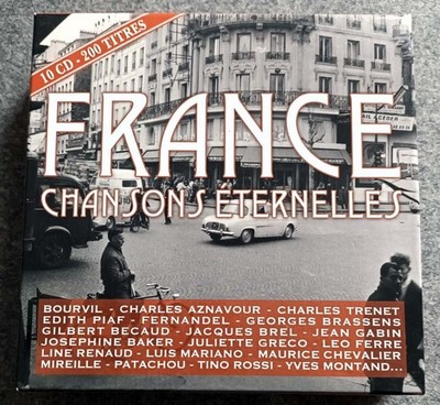 10 CD-Box France Chansons Éternelles - 200 Titel (sehr guter Zustand)