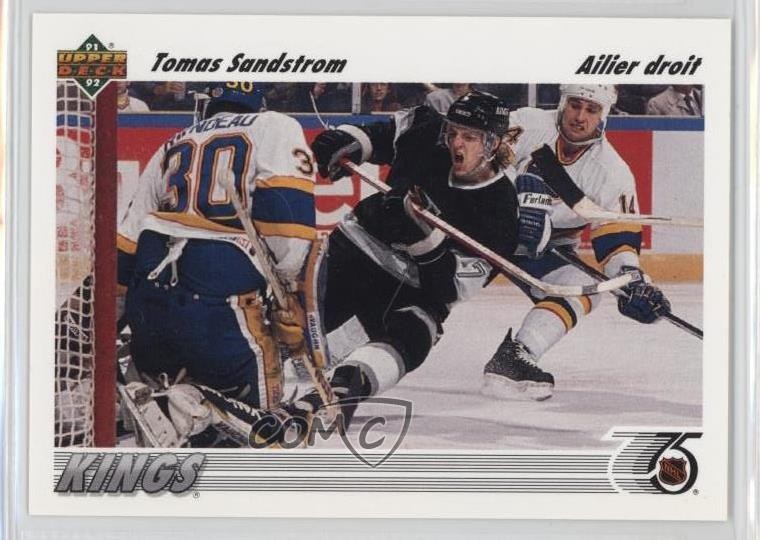 1991-92 Upper Deck French Tomas Sandstrom #141 0a4
