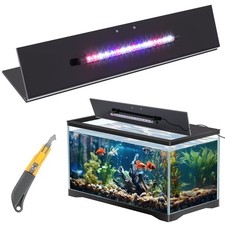 Aquarium Lid Polycarbonate Canopy with LED Light for 20 29 37 Gallon Fish Tank