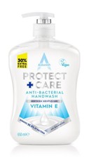 Astonish Protect + Care Antibacterial Handwash 650ml Vitamin E x5 4.00 per litre