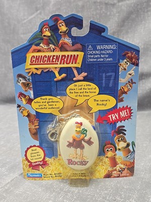 Vintage Chicken Run Talking CLIP-ON Rocky Playmates 2000 Dream Works NIP