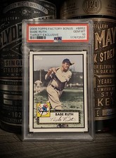 George Herman Babe Ruth PSA 10 GEM MINT 2008 Topps 1952 Style Target Exclusive 