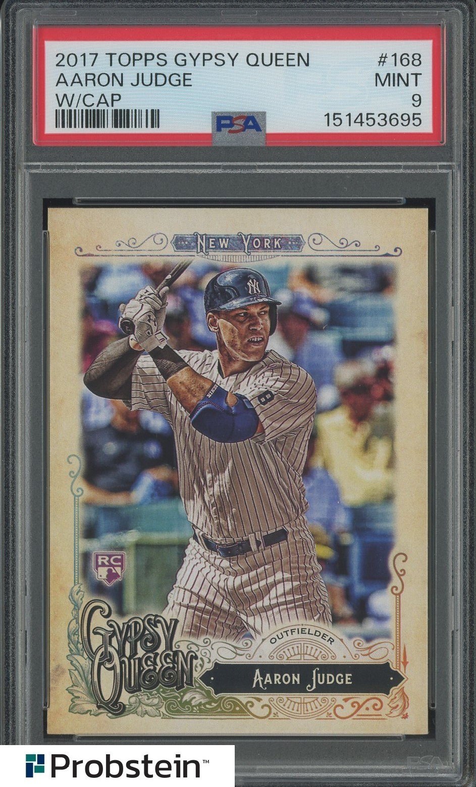 2017 Topps Gypsy Queen w/ Cap #168 Aaron Judge Yankees RC Rookie PSA 9 MINT