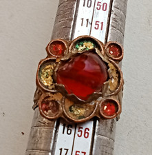 EXTREMELY RARE ANCIENT MEDIEVAL BEAUTIFUL RING WITH RED STONE ARTIFACT