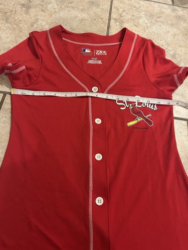 St Louis Cardinals Shirt Womens S Red MLB Baseball Jersey TX3 Cool - Picture 5 of 7
