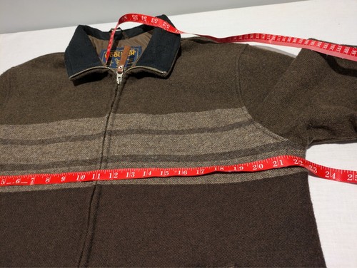 VTG Woolrich Jacket Men's Medium Zippered Brown 85% Wool warm Lined pockets. EUC - Picture 4 of 15