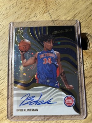 Bobi Klintman 2024-25 Panini Revolution Cosmo Prizm Rookie RC Auto /35 ( Pistons