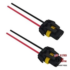 Headlight Connector Plug Fog Light Headlight Wiring Harness Pigtail 2PCS