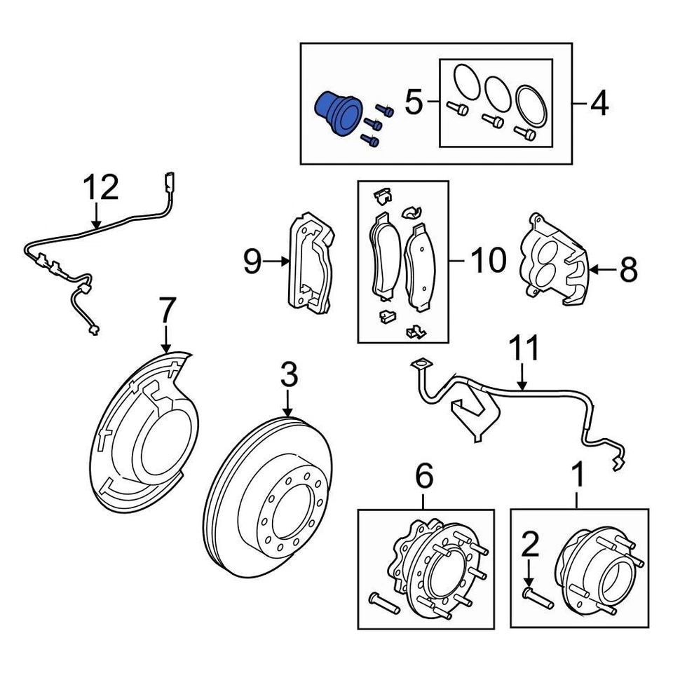 For Ford F-250 Super Duty 2011-2024 Ford PC3Z3B396A Left Locking Hub Foto 4 de 4