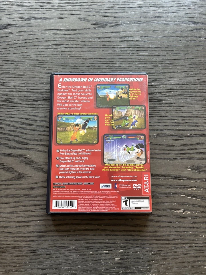 Dragon Ball Z Budokai (Sony Playstation 2, 2002) PS2 - Image 2 of 4