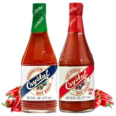 Hot Sauce Combo - Original  Extra Hot 6 oz Bottles, Low Sodium, All Natural