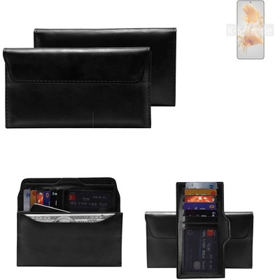 Handy Hülle für Huawei Mate 50E Wallet Case + Cover Handyhülle Tasche schwarz