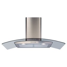 CDA Hood Stainless Steel ECP92SS 90cm Curved Glass Chimney A Graded