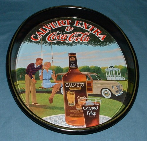 CALVERT EXTRA & COCA COLA SERVING TRAY - 1978 - USED - COKE - Picture 2 of 3