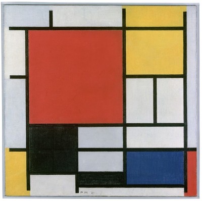 Piet Mondrian Composition Large Red Plane 1921 Vintage Art Reprint Wall Art