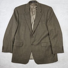 Chaps Ralph Lauren Vintage 100 Lambswool Plaid Blazer Sport Coat Size 46L