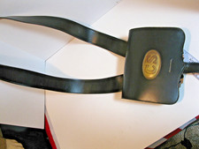 Civil War Black Leather Cartridge Box - US CSA Reproduction