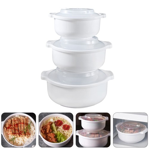 3pcs Microwave Meal Containers Food Storage Containers with Transparent Lids - Picture 9 of 12