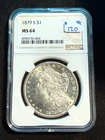 1879 S MORGAN DOLLAR NGC MS 64 004