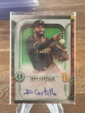 IVAN CASTILLO 2022 TOPPS TRIBUTE GREEN ON CARD AUTOGRAPH /99 PADRES