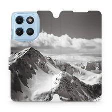 Handyhülle mit Klappe für Motorola Moto G17 Power Mobiwear Case Etui Berggipfel