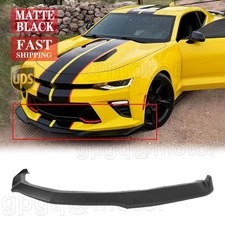 For Camaro SS RS 16-2024 MP Style Matte Black Front Bumper Lip Splitter Spoiler