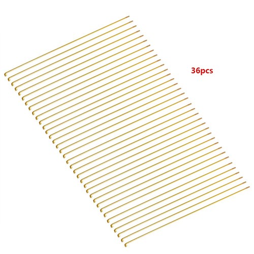 36Pcs/Set Steel Mountain Bike Spokes W/ Nipples Gold 259mm FA