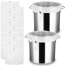 10 Pack 26""x22"" Brew Bag Extra Large Straining Bag Reusable Fine Mesh Bag W...