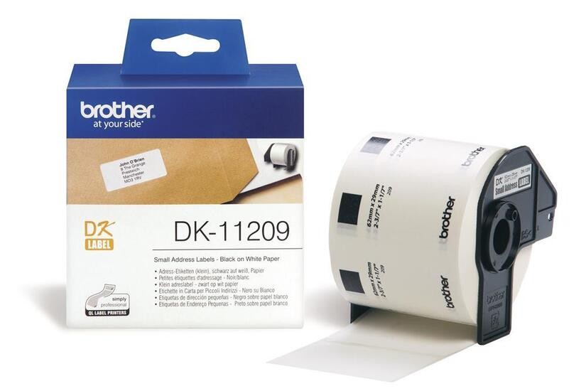 Brother DK-11209 - Адресная таблица 800 - для QL 1050 1060 500 550 560 4490₽