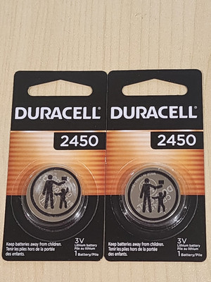 2 Packs DURACELL CR2450 ECR2450 3V Coin Cell Lithium Battery EXP. 03/2035