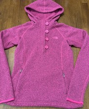The North Face Hoodie Womens XS Pink Long Sleeves Hooded Sweatshirt Pullover