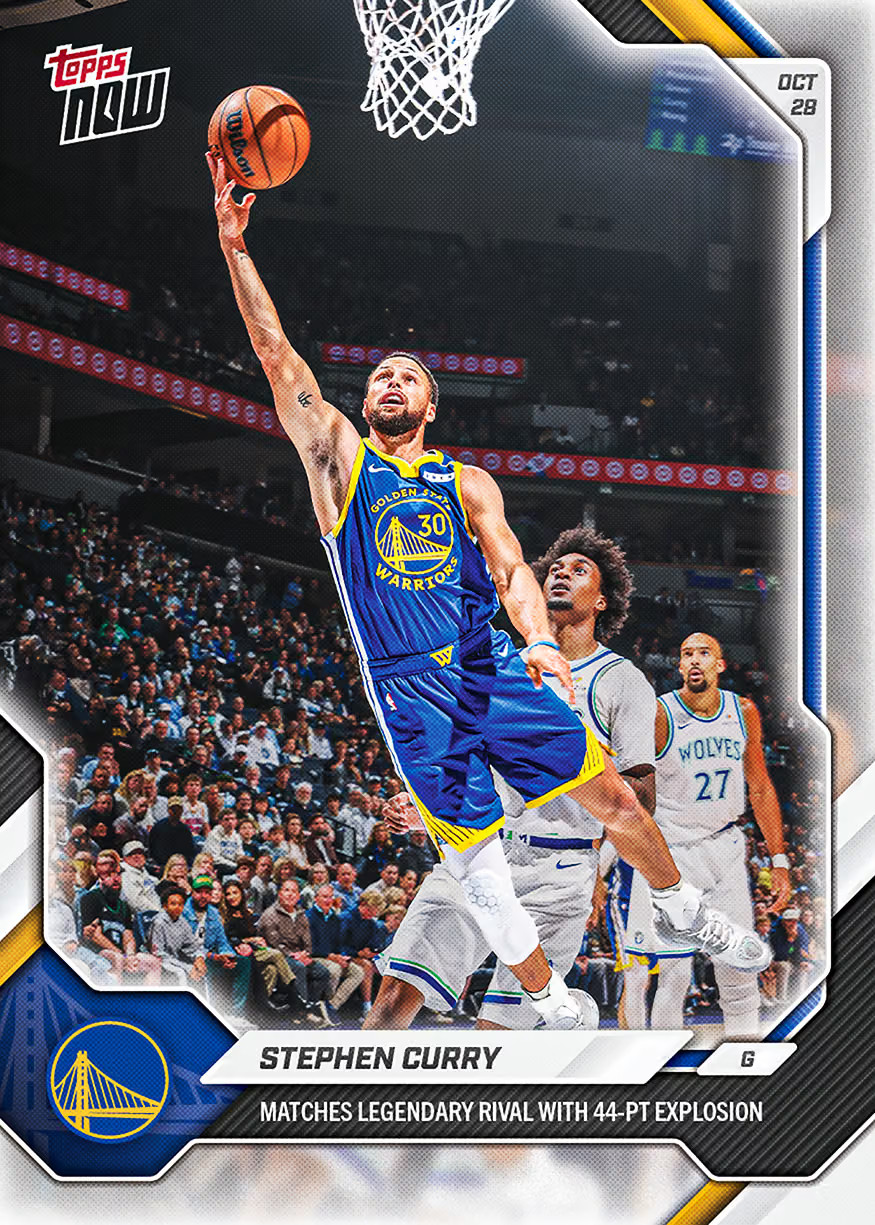 STEPHEN CURRY TIES LEBRON 40+ PT GAMES AFTER 35!  2026 NBA Topps Now #45 PRESALE