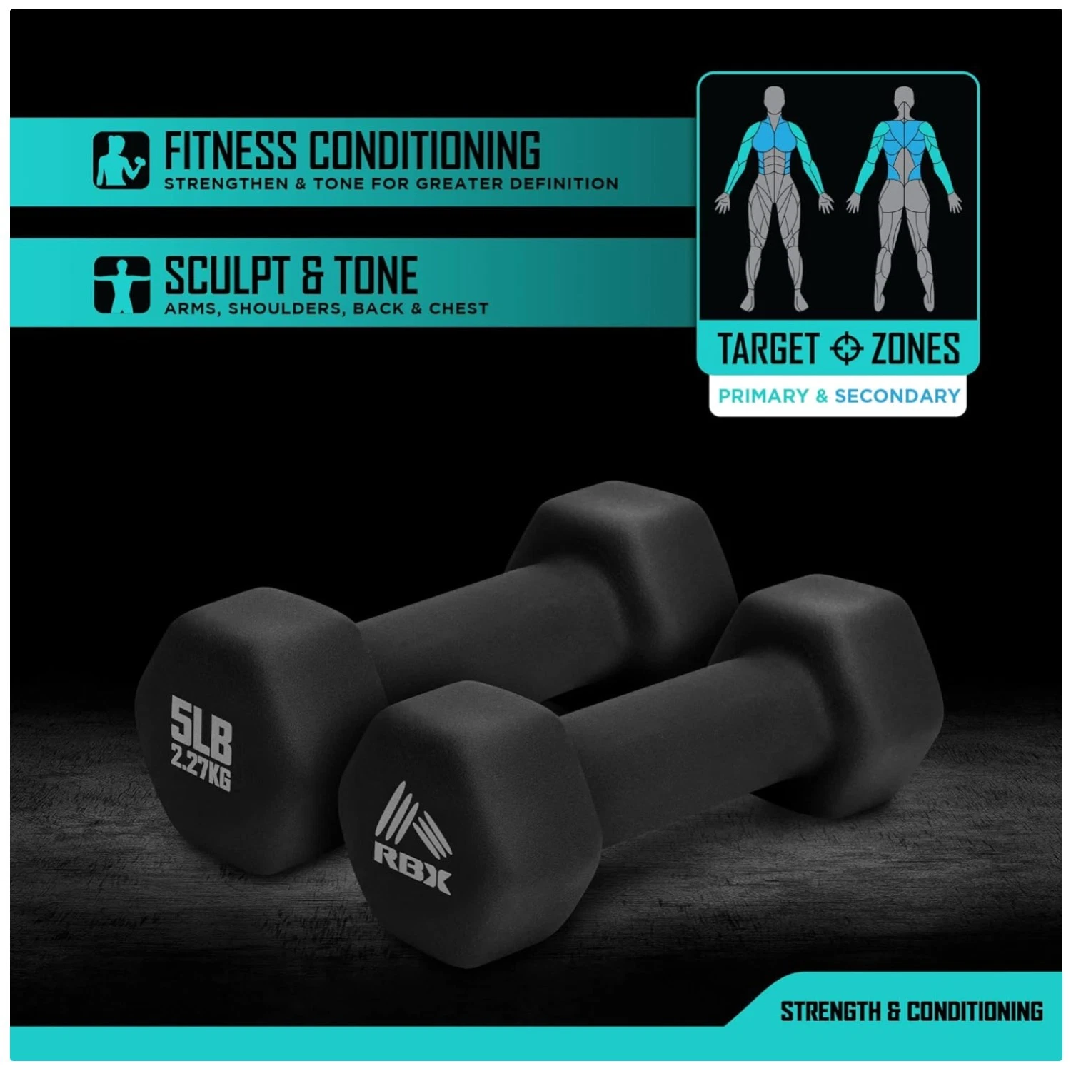 Strength Training Set - 5lb Dumbbells for Women