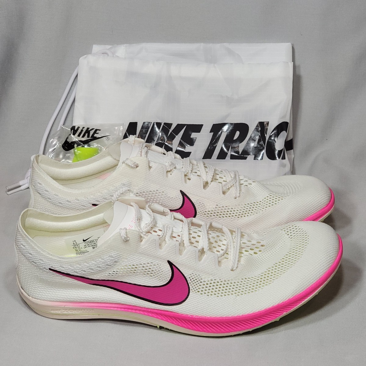 Nike ZoomX Dragonfly White Sail Pink Track Spikes Mens 9.5