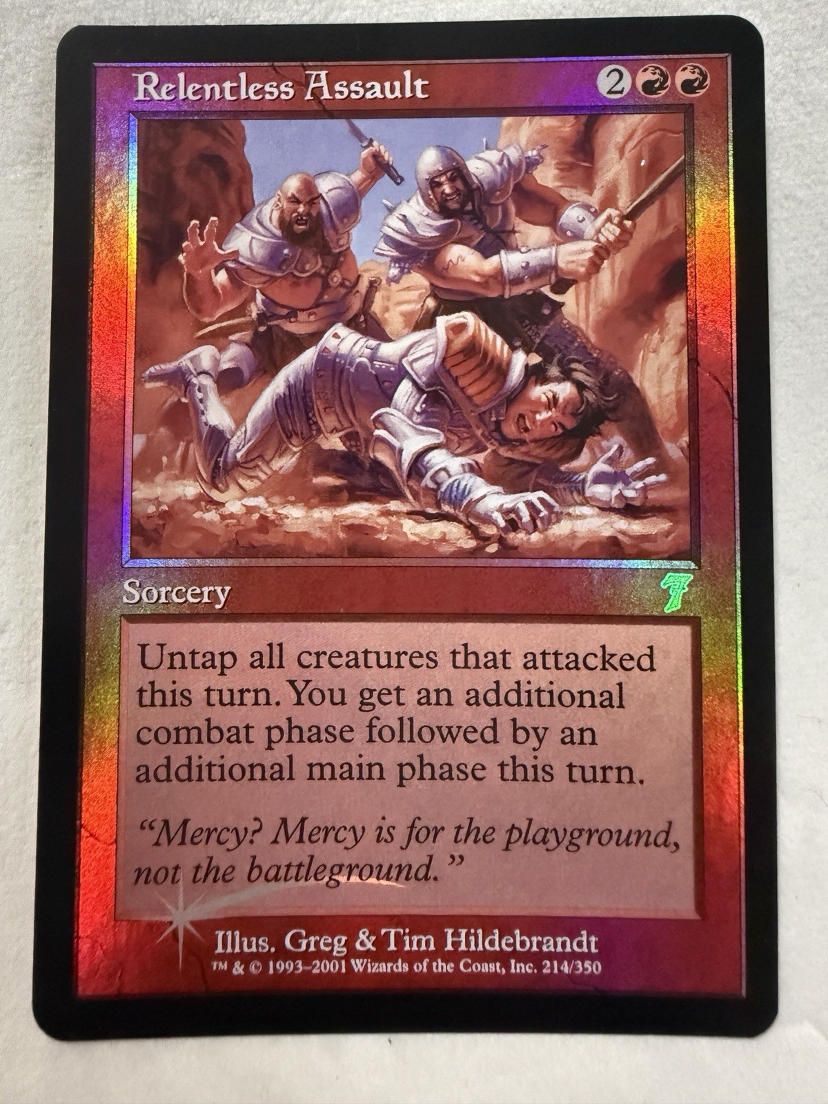 MTG Seventh Edition 2001 Relentless Assault Foil M/NM Card English 7ED Rare
